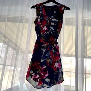 Navy floral dress